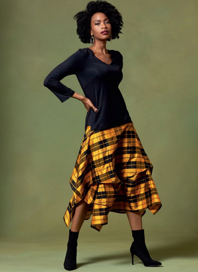 V1639 VOGUE Schnittmuster Rock Jerseyrock