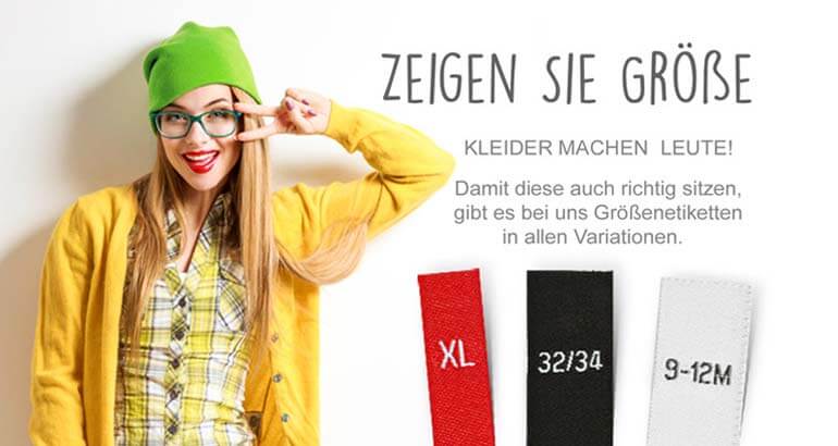 Größenetiketten kaufen einnähen