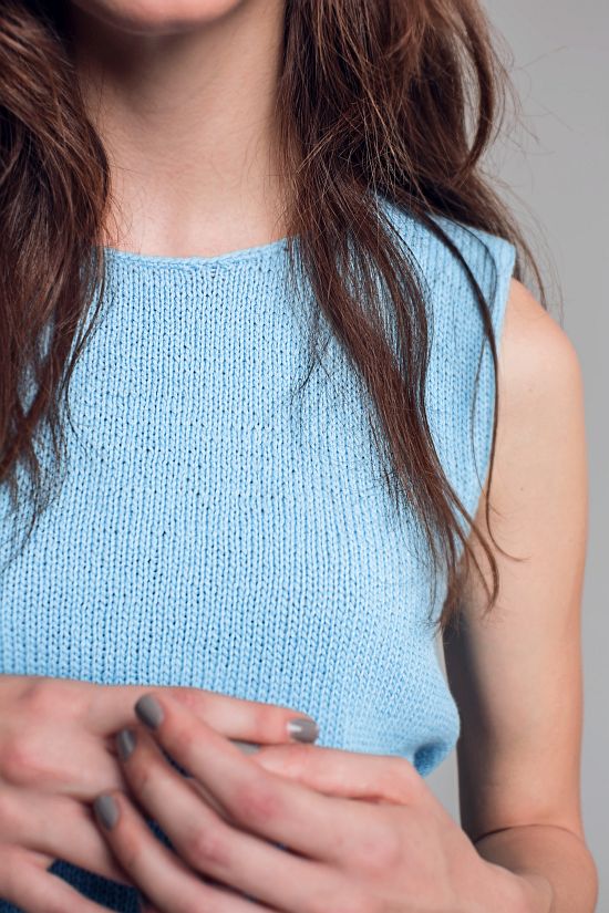 Strickkleid hellblau