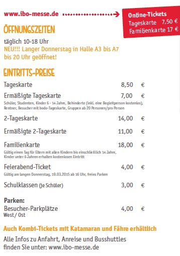 IBO Bodensee Eintritt